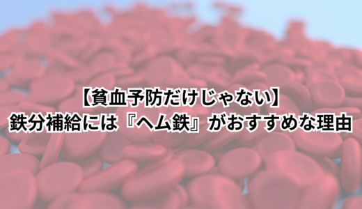 【貧血予防だけじゃない】鉄分補給には『ヘム鉄』がおすすめな理由