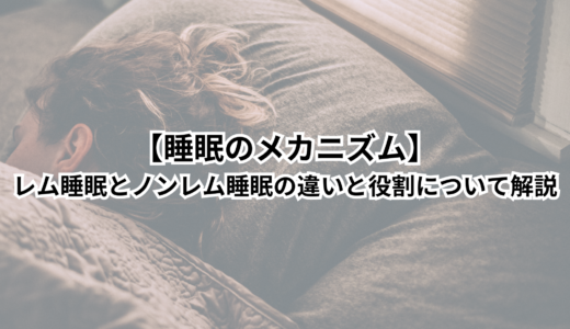 【睡眠のメカニズム】レム睡眠とノンレム睡眠の違いと役割について解説