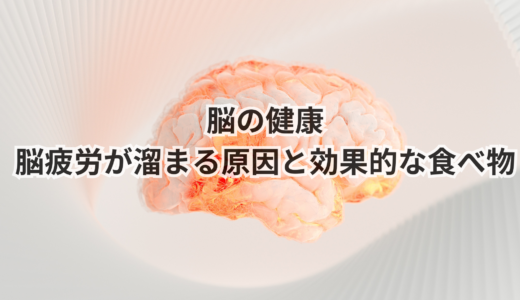 脳の健康｜脳疲労が溜まる原因と効果的な食べ物