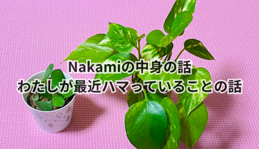 Nakamiの中身の話｜わたしが最近ハマっていることの話